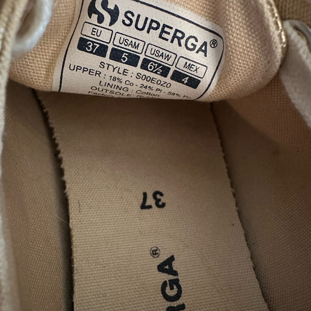 Superga Beige Leather Sneakers - Picture 10 of 11